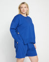 Classic Light Terry Open Side Sweatshirt - Lapis thumbnail 1