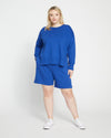 Classic Light Terry Open Side Sweatshirt - Lapis thumbnail 3