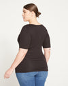 Foundation Short Sleeve Square Neck Tee - Black thumbnail 4