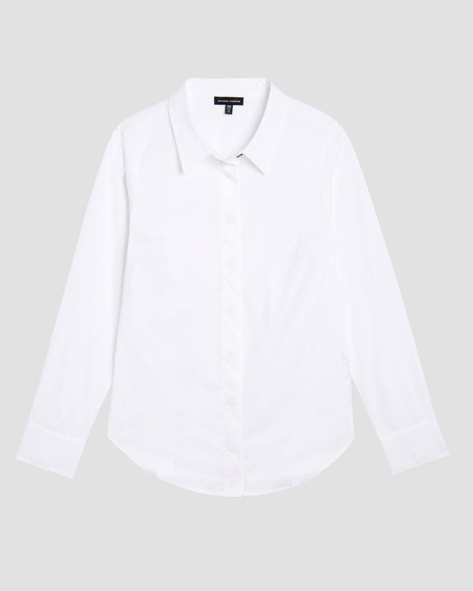 Elbe Stretch Poplin Shirt Classic Fit - White Zoom image 2