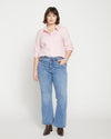 Elbe Stretch Poplin Shirt Classic Fit - Pink/White Stripe thumbnail 3