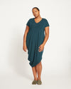 Iconic Geneva V-Neck Dress - Deep Sea thumbnail 0