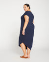 Iconic Geneva V-Neck Dress - Navy thumbnail 3