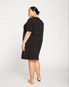 Grace Short Sleeve Sweatshirt Dress - Black thumbnail 3