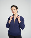 Peachy Terry Half Zip Pullover - Vintage Blue thumbnail 4