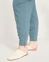 Ankle Zip Heather Brushed Terry Drawstring Jogger - Storm thumbnail 0