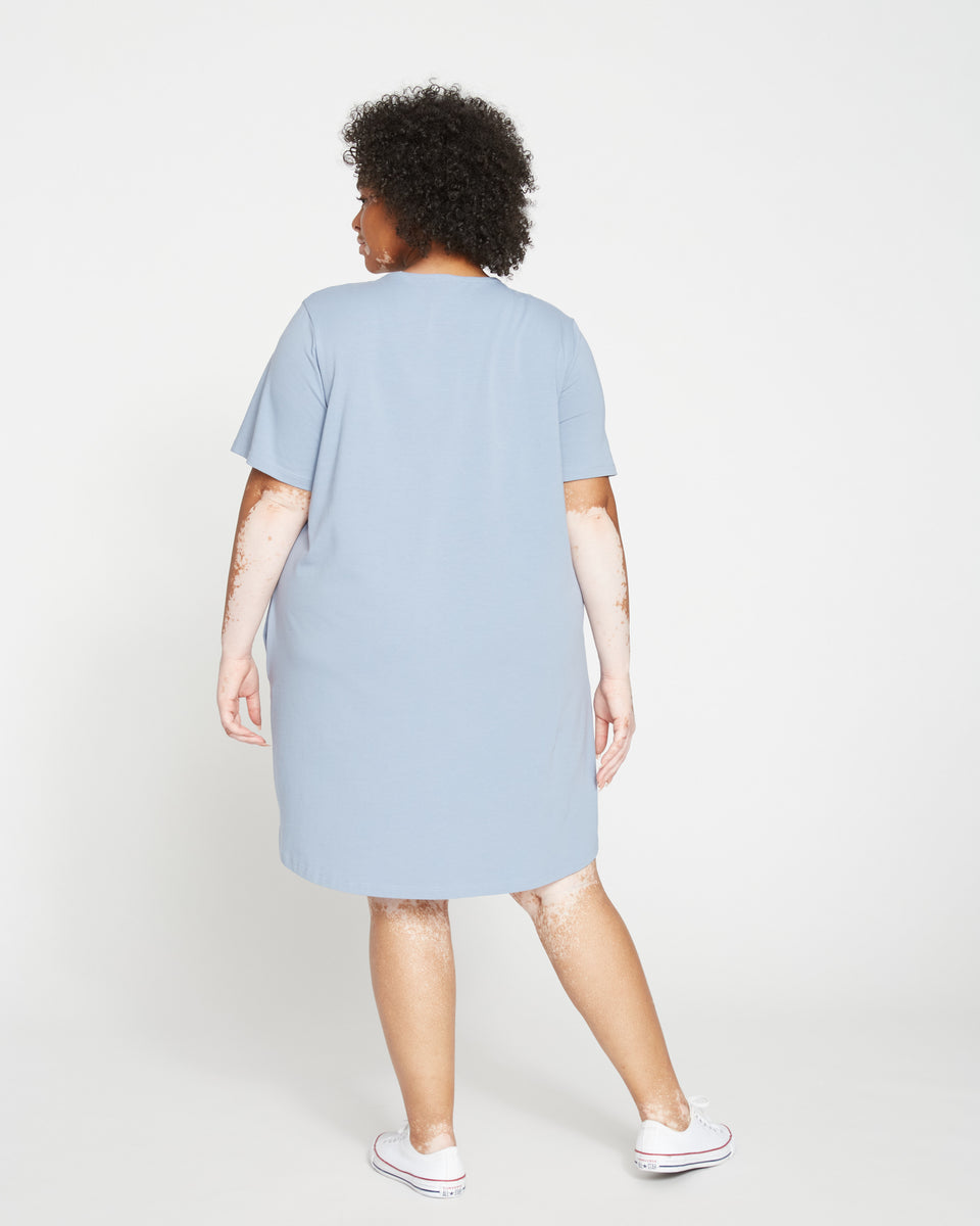 Halie T-Shirt Dress - Cool Grey Zoom image 3