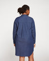 Hannah Stretch Cotton Chambray Shirtdress - Dark Indigo thumbnail 3