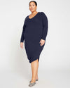 Iconic Long Sleeve V-Neck Geneva Dress - Midnight thumbnail 0