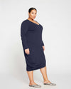 Iconic Long Sleeve V-Neck Geneva Dress - Midnight thumbnail 2