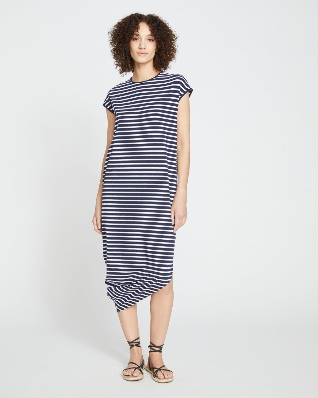 Iconic Geneva Dress - Midnight/White Stripe - image 1