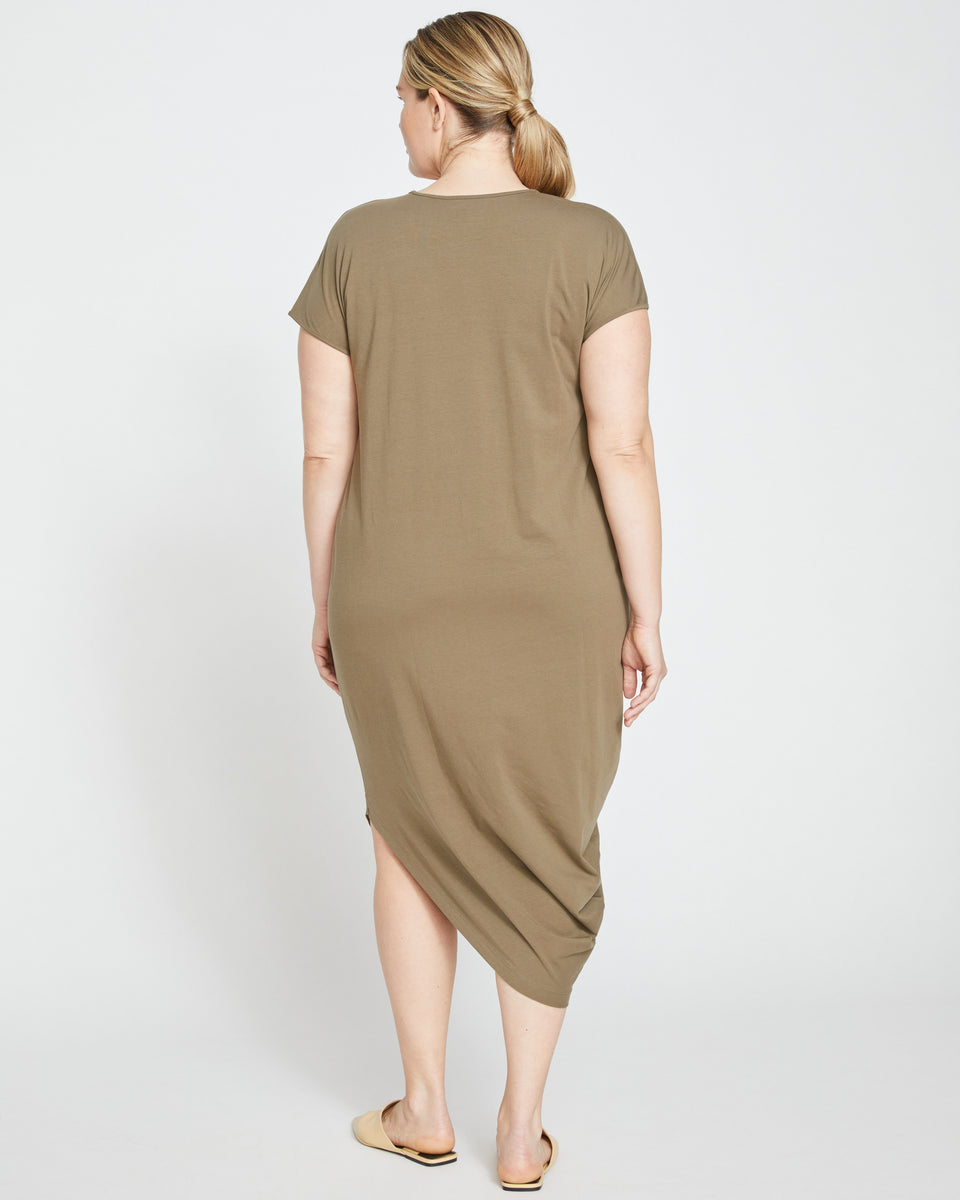 Iconic Geneva V-Neck Dress - Crocodile Zoom image 3