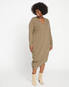 Iconic Long Sleeve V-Neck Geneva Dress - Crocodile thumbnail 0