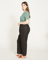 Iris Linen Easy Pull-On Pants - Black thumbnail 3