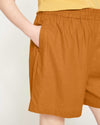 Juniper Linen Easy Pull-On Shorts - Caramel thumbnail 0