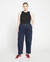 Karlee High Rise Cargo Jeans - Dark Indigo thumbnail 1