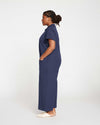 Kate Stretch Cotton Twill Jumpsuit - Navy thumbnail 2