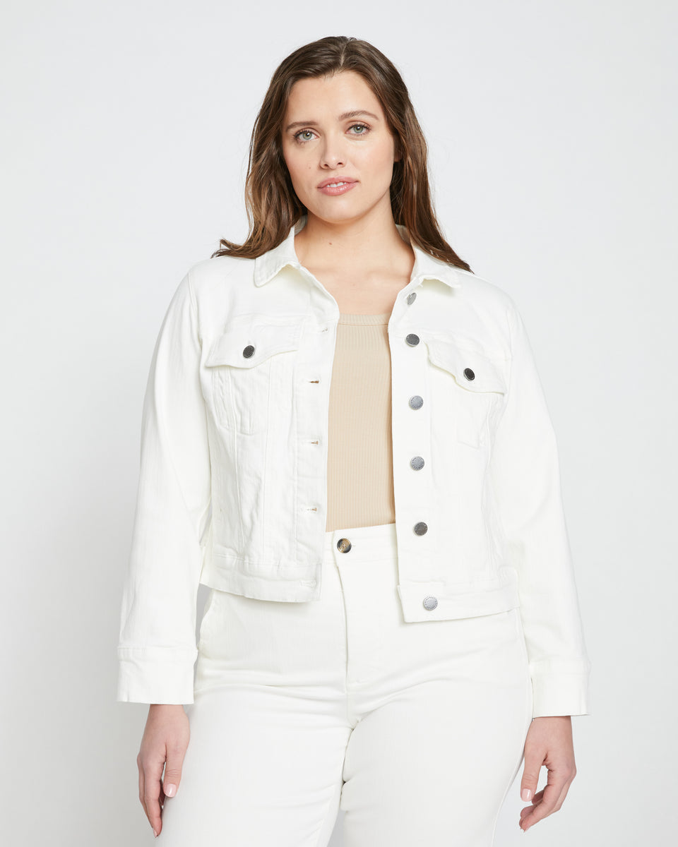 Kelsey Denim Jacket - White Zoom image 0