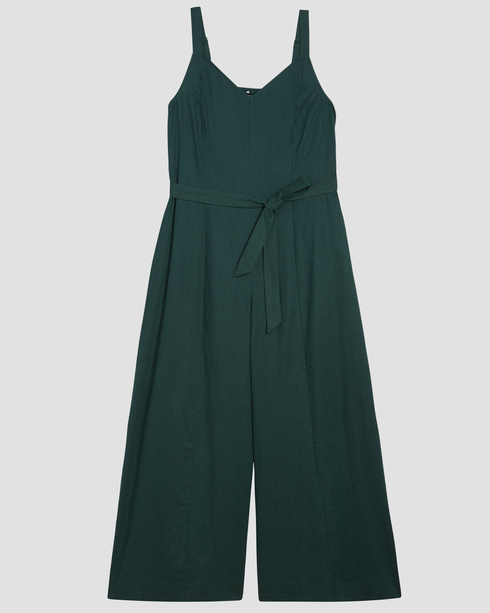 Promenade Linen Jumpsuit - Sea Moss Zoom image 3