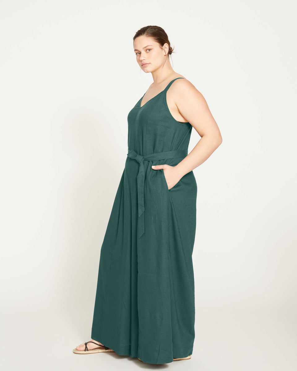 Promenade Linen Jumpsuit - Sea Moss Zoom image 5