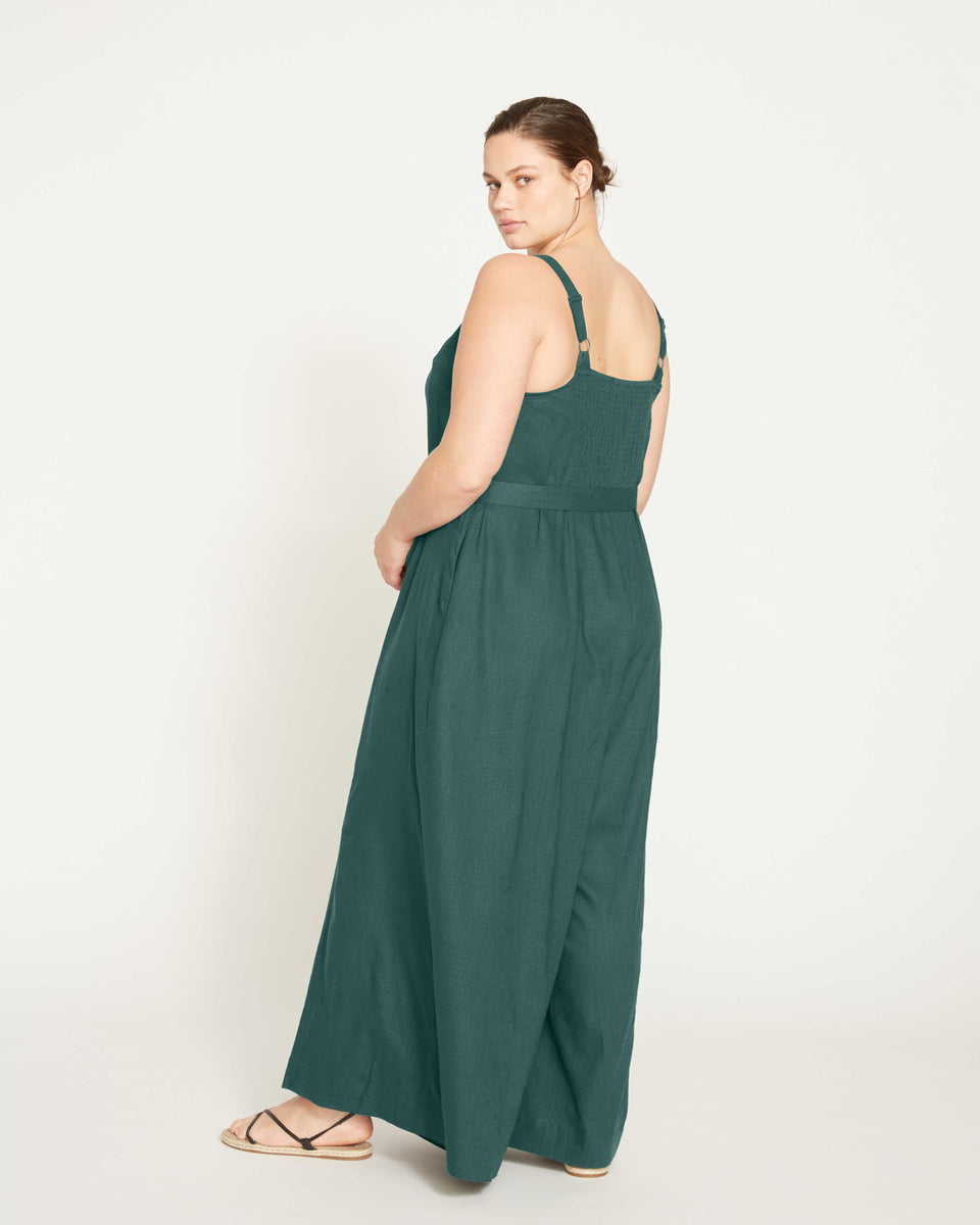 Promenade Linen Jumpsuit - Sea Moss Zoom image 6