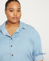 Perfect Tencel Chambray Button-Down Shirt - Pacific thumbnail 5