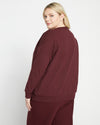 Classic Light Terry Sweatshirt - Black Cherry thumbnail 2