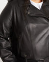 Leeron Leather Moto Jacket - Black thumbnail 1