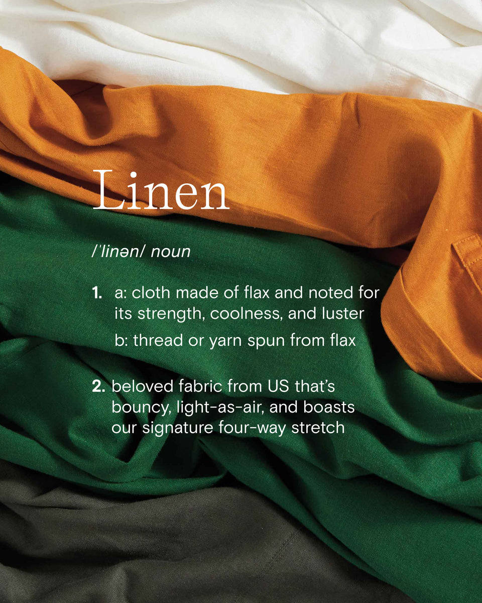 Juniper Linen Easy Pull-On Shorts - Tarragon Zoom image 2
