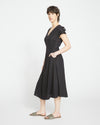 Louvre Bow Back Linen Dress - Black thumbnail 3