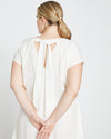Louvre Bow Back Linen Dress - White thumbnail 3