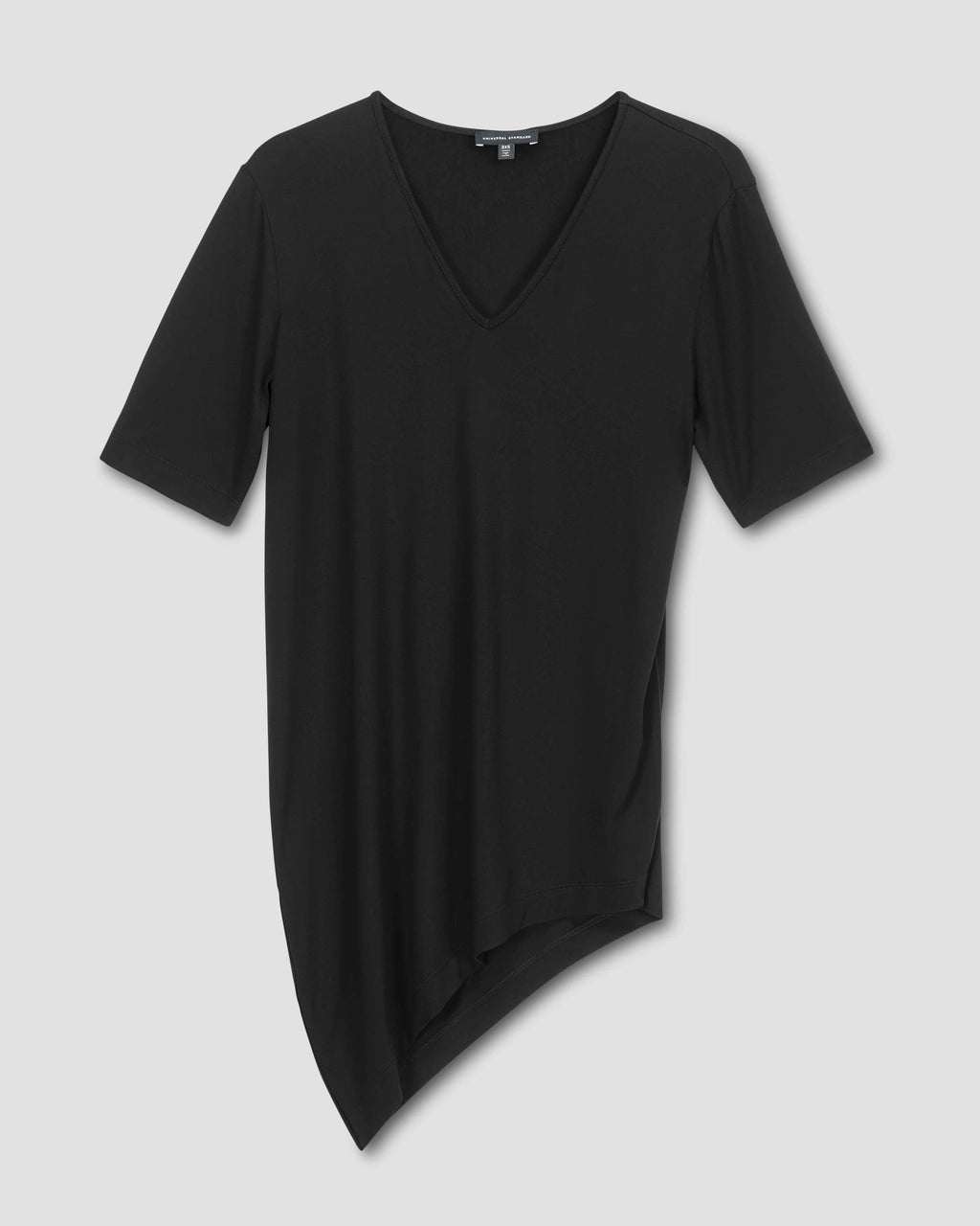 Liquid Jersey Genevette V Neck Top - Black - image 1