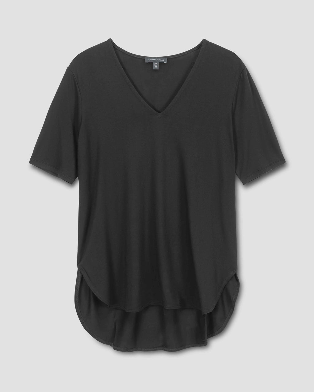 Liquid Jersey Emma V Neck Easy Tee - Black - image 1