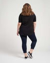 Liquid Jersey Emma V Neck Easy Tee - Black thumbnail 5