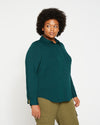 Elbe Popover Liquid Jersey Shirt Classic Fit - Forest Green thumbnail 2