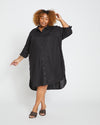 Seaside Linen Shirtdress - Black thumbnail 0