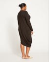 Iconic Long Sleeve V-Neck Geneva Dress - Black thumbnail 4