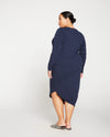 Iconic Long Sleeve V-Neck Geneva Dress - Navy thumbnail 4