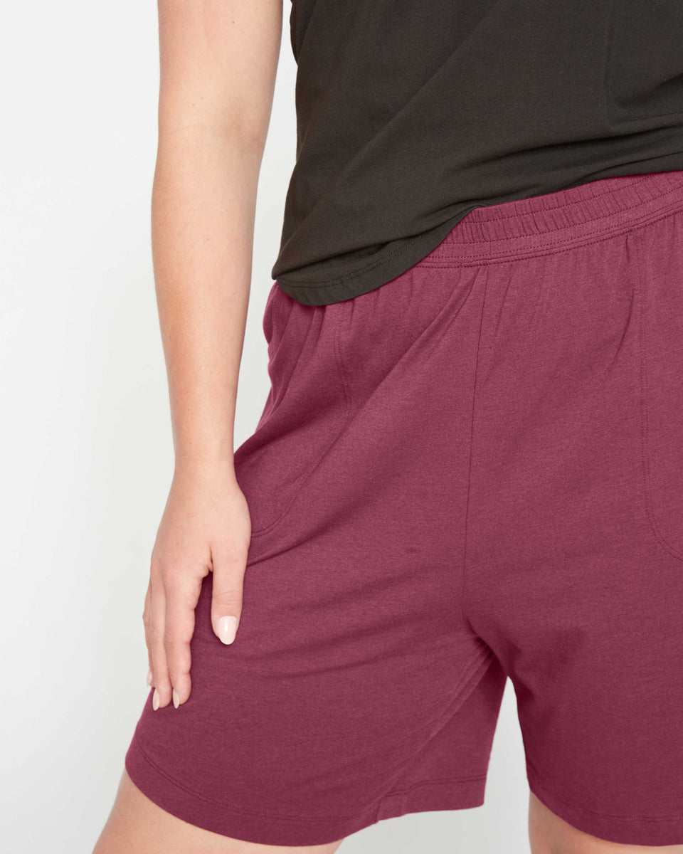 Lorelai Lounge Shorts - Plum Zoom image 0