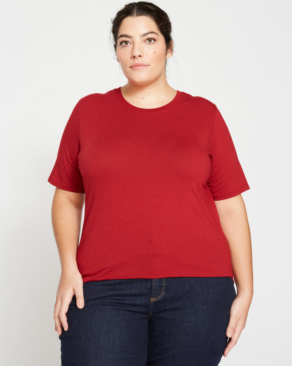 Maia Stovepipe Sleeve Tee - Rhubarb Zoom image 1