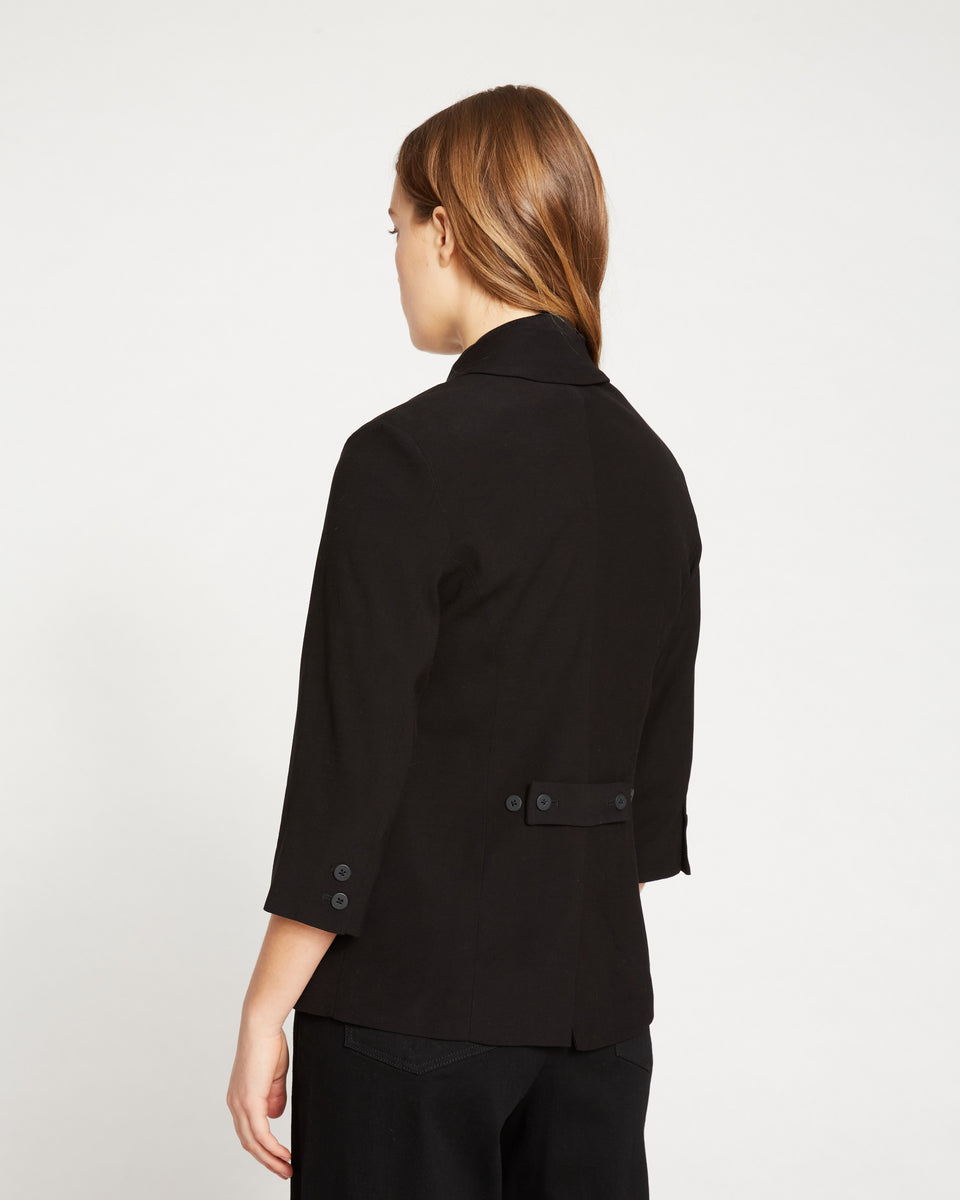 Meg Double Luxe Short Blazer - Black Zoom image 3