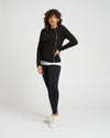 Classic Light Terry Meridian Zip Pullover - Black thumbnail 5