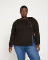 Classic Light Terry Meridian Zip Pullover - Black thumbnail 0