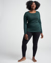 Mia Long Sleeve Movement Tee - Forest Green thumbnail 0