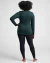 Mia Long Sleeve Movement Tee - Forest Green thumbnail 3