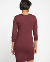 Classic Light Terry Tie Sweatshirt Dress - Black Cherry thumbnail 3