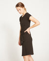 Classic Jersey Tie Dress - Black thumbnail 3