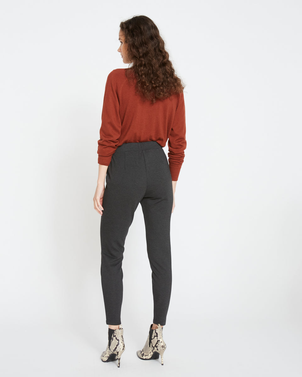 Minimalist Moro Pocket Signature Ponte Pants - Charcoal Zoom image 4