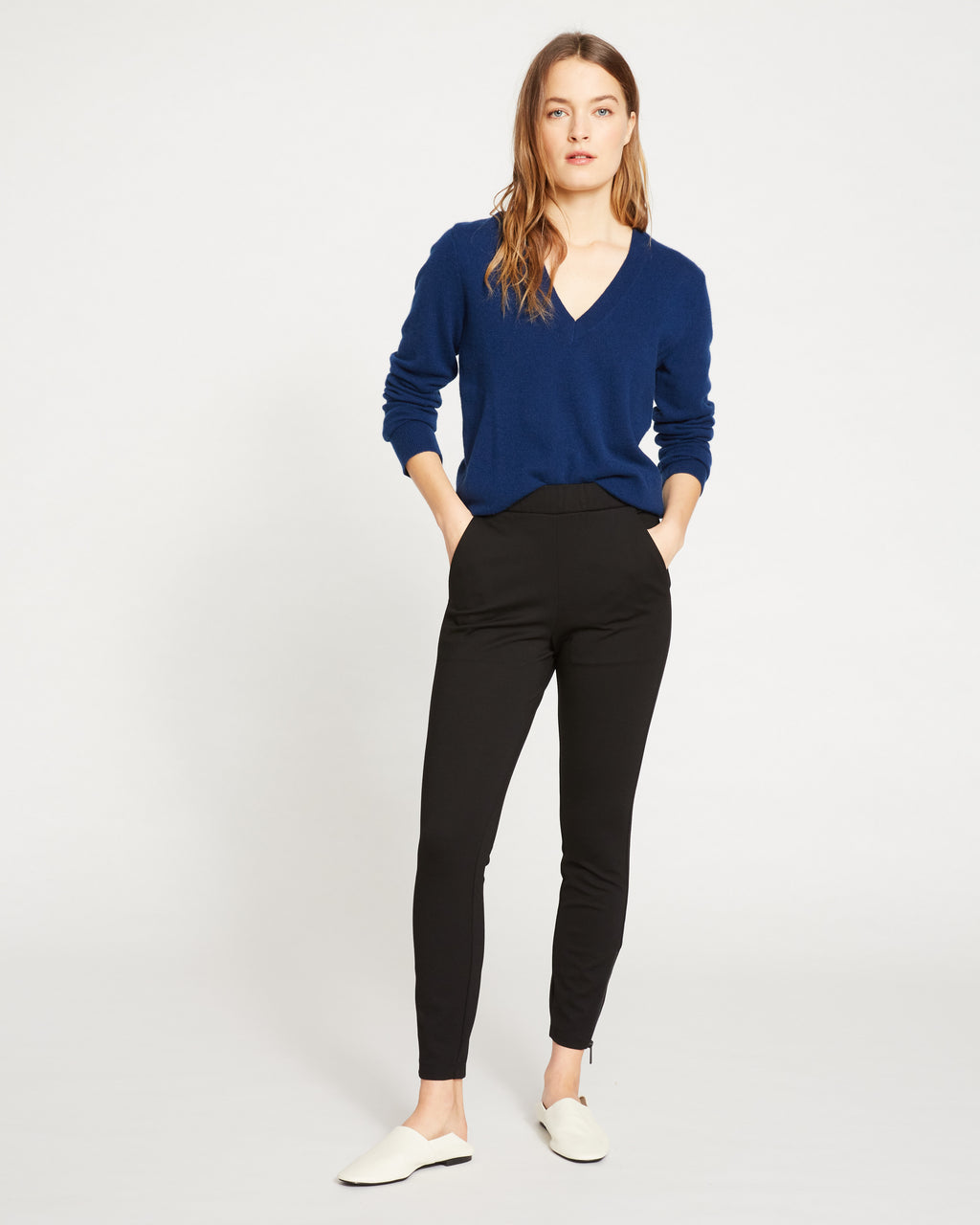 Pull On Bootcut Ponte Pants - Black