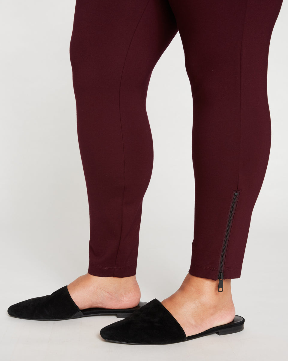 Moro Pocket Signature Ponte Pants - Plum Zoom image 4